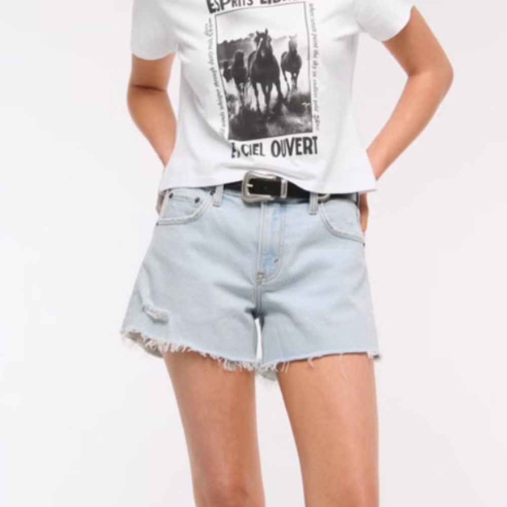 Abercrombie & Fitch Mid Rise A-line shorts
